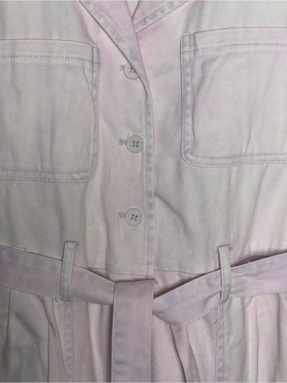 Skies are Blue Jumpsuit M Washed Lilac Pink Utility Chic Boho Minimalist Style - Picture 4 of 9